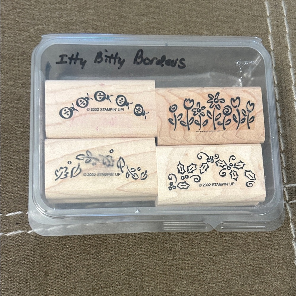 Stampin' Up! Itty Bitty Borders Floral and Leaf Wooden Stamps Set